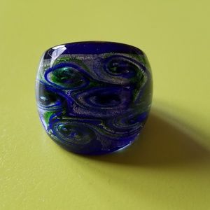 Glass mosaic ring